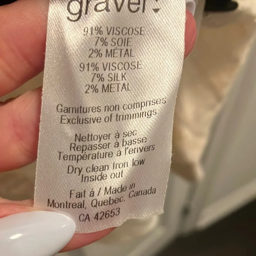 Eve Gravel Elegant Black and Cream Dress - Picture 9 of 12